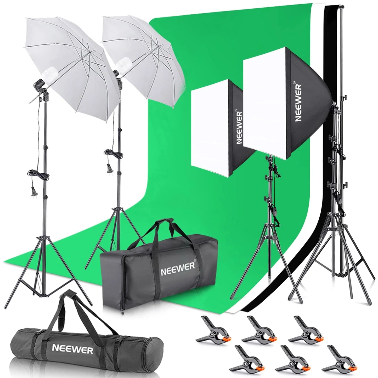 NEEWER Photography Lighting kit with Backdrops