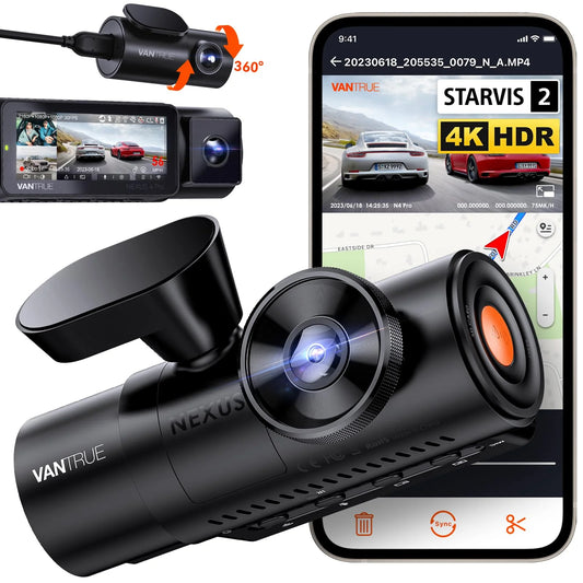 Vantrue N4 Pro 3 Channel 4K WiFi Dash Cam