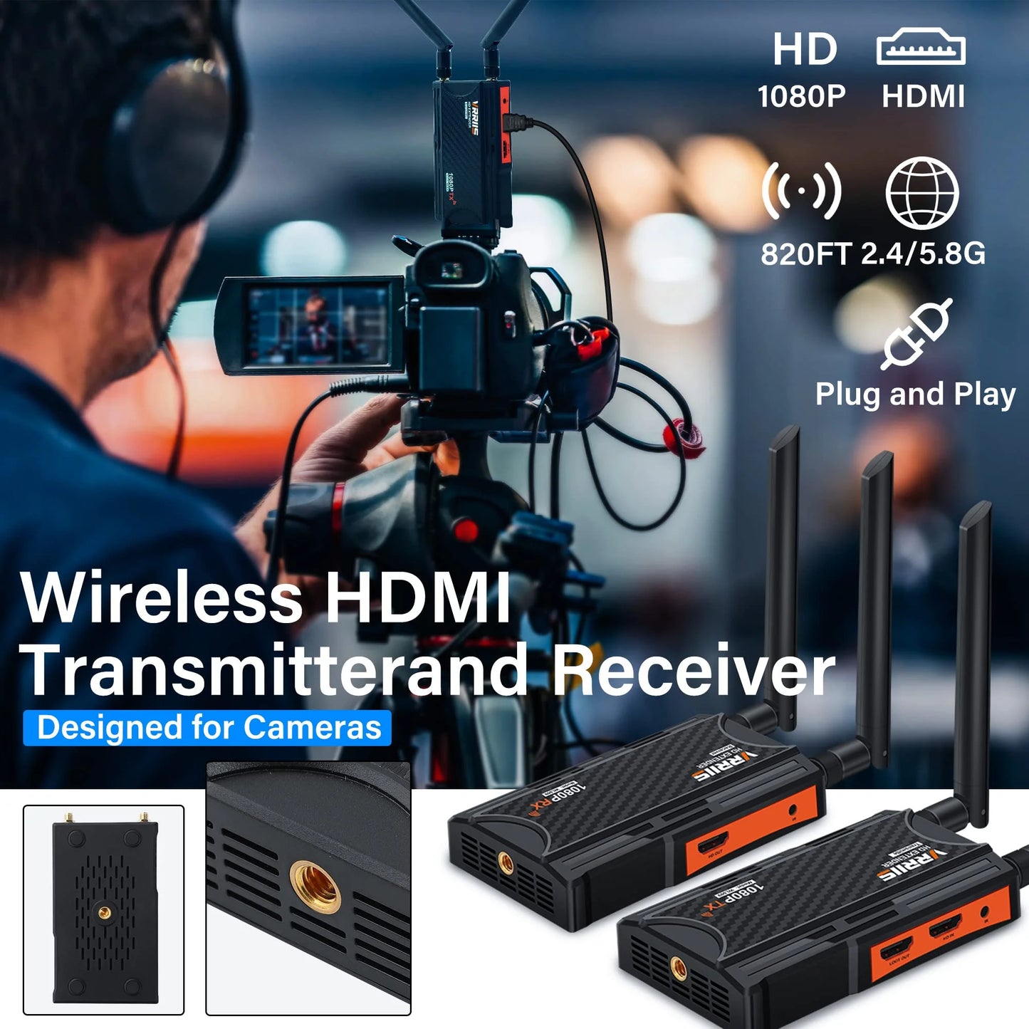 Vrriis Wireless HDMI Transmitter and Receiver