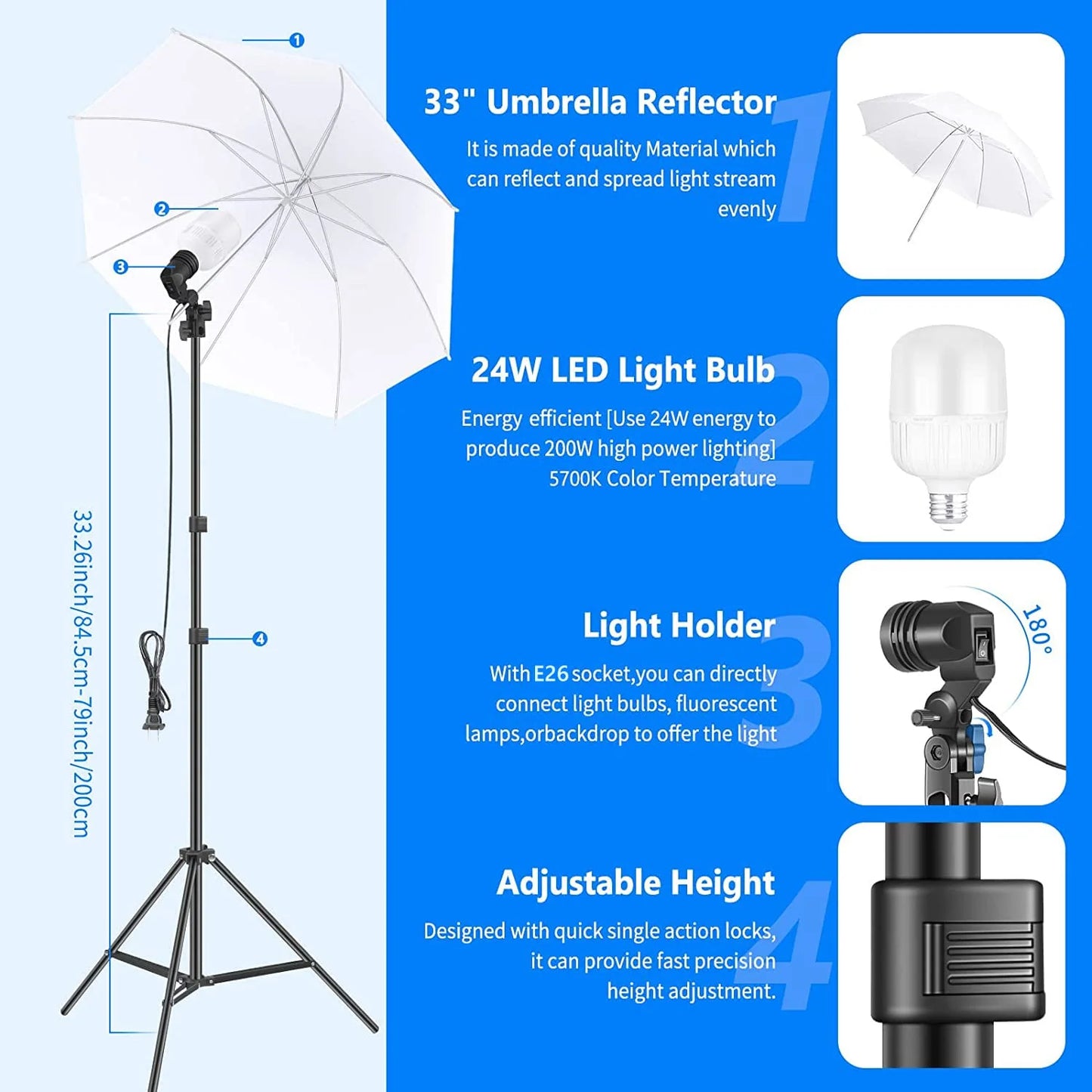 NEEWER Photography Lighting kit with Backdrops