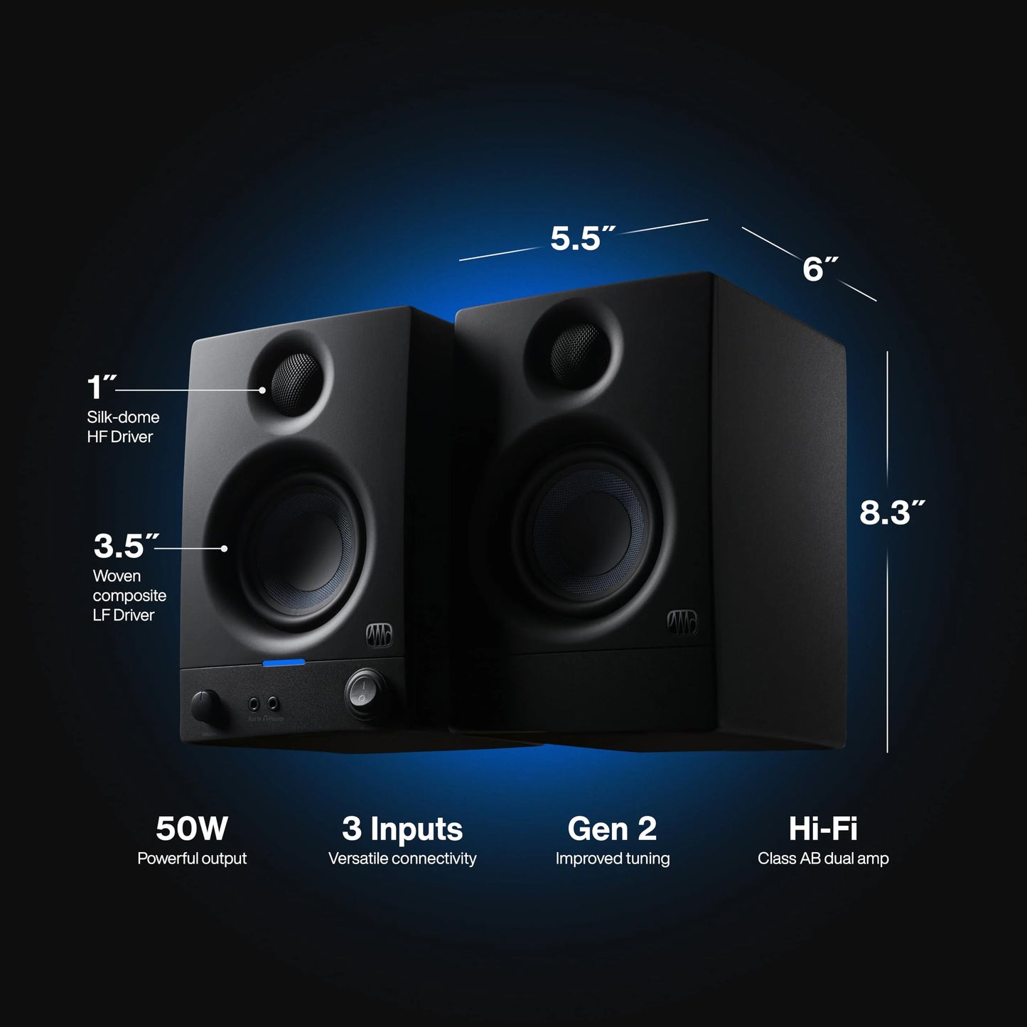 PreSonus Powered Eris 3.5 Studio Monitors