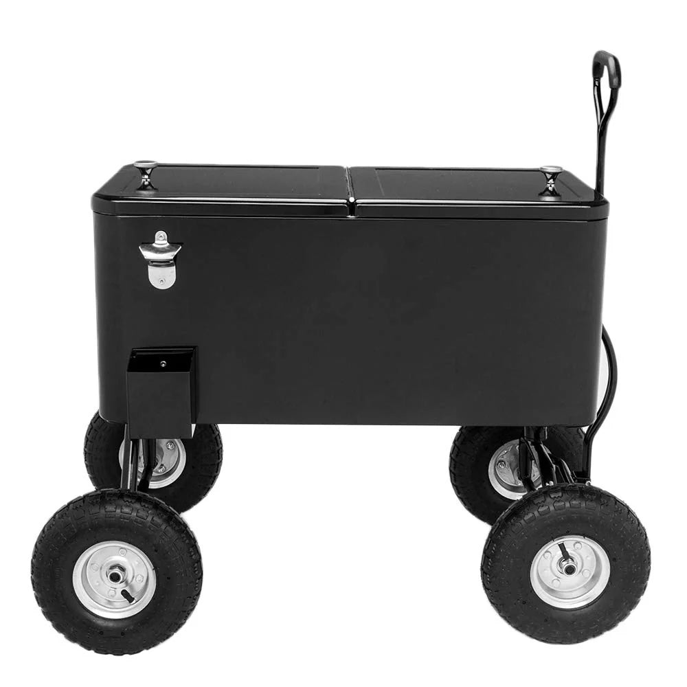 VINGLI 80 Quart Wagon Rolling Cooler Ice Chest