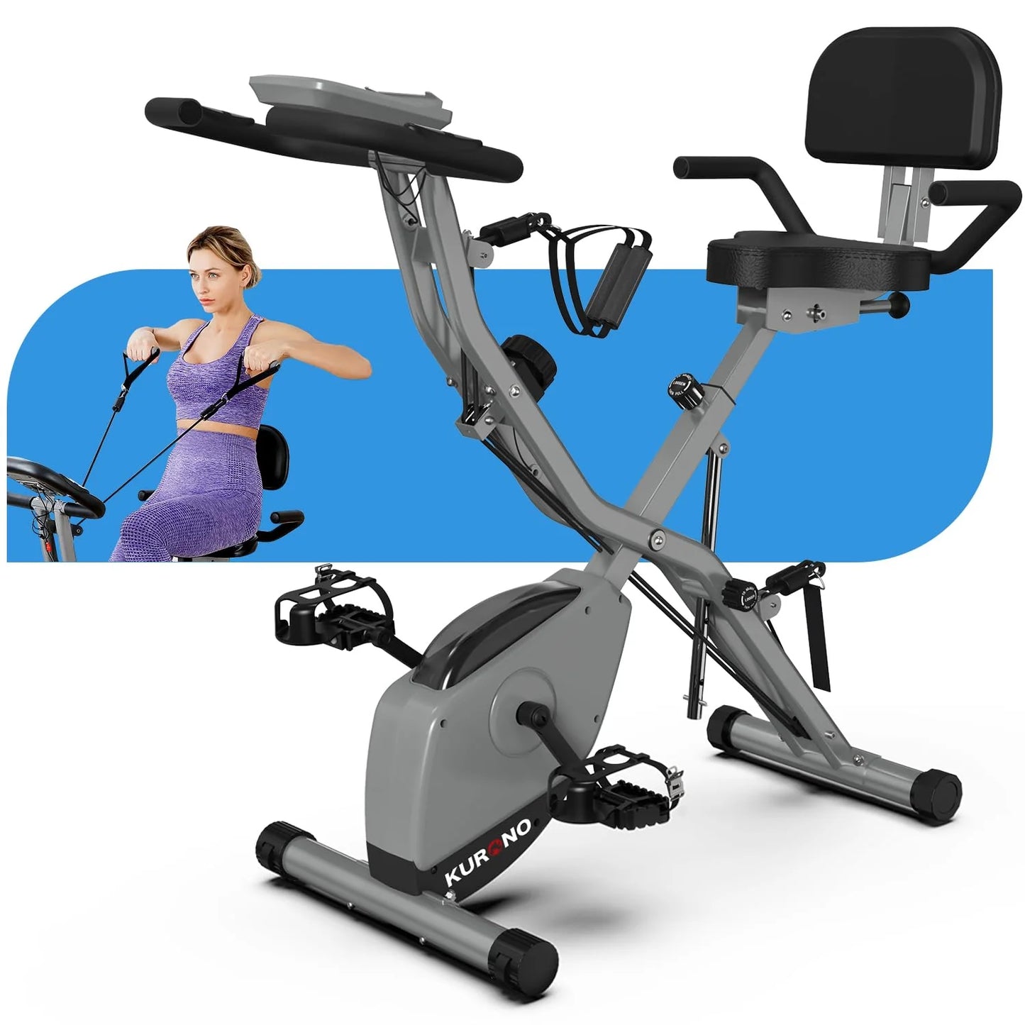 KURONO Stationary Exercise Bike for Home Workout