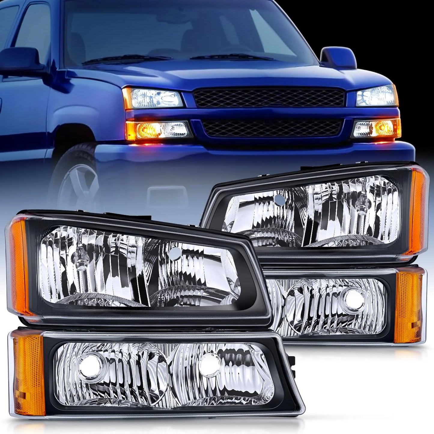 Nilight Headlight Assembly for 2003 - 2006 Chevy Silverado