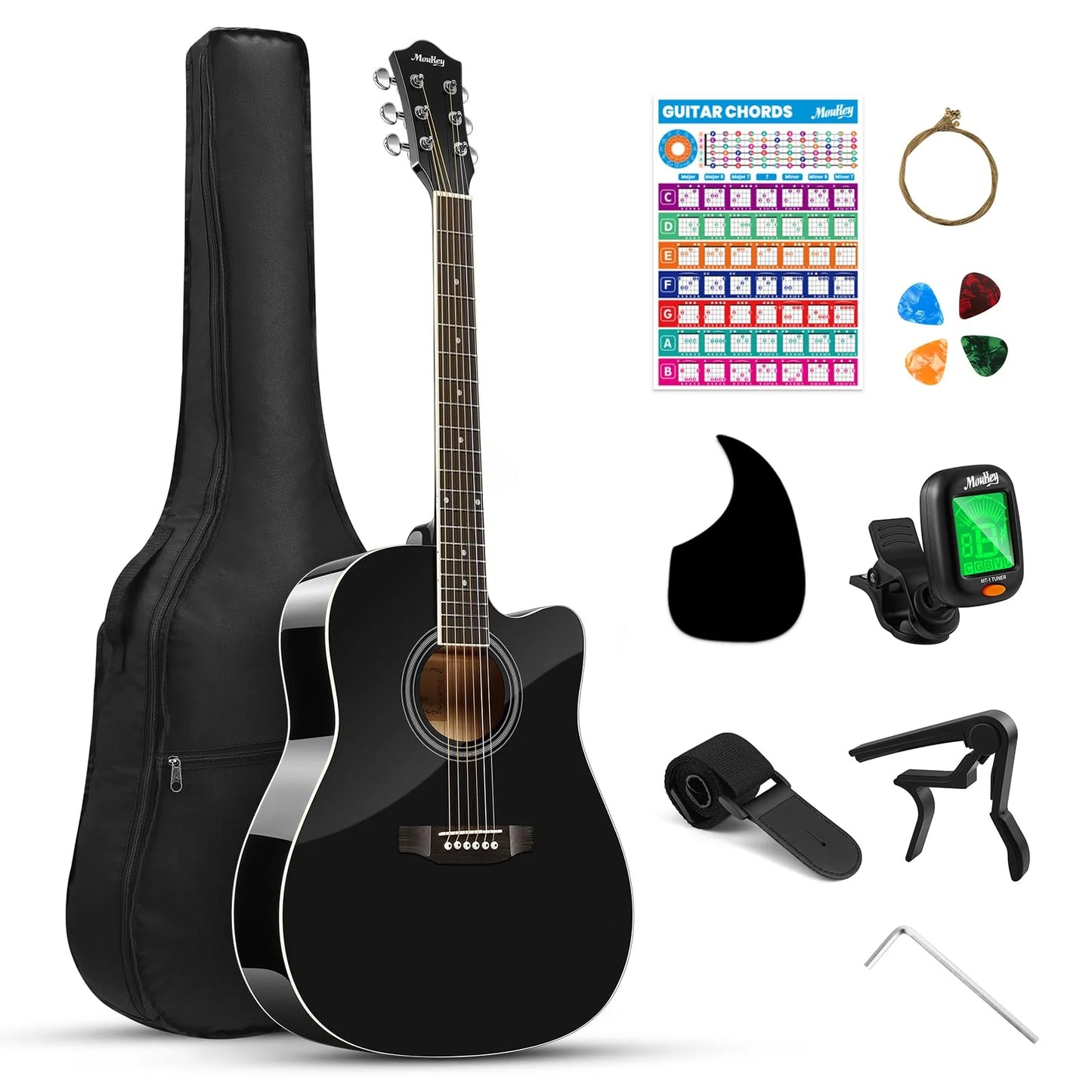 Moukey 41" Acoustic Guitar for Beginner Adult Teen