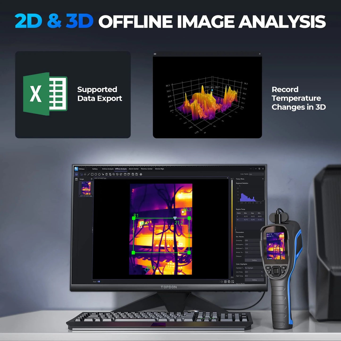 TOPDON Thermal Imaging Camera, 256 x 192 IR High Resolution