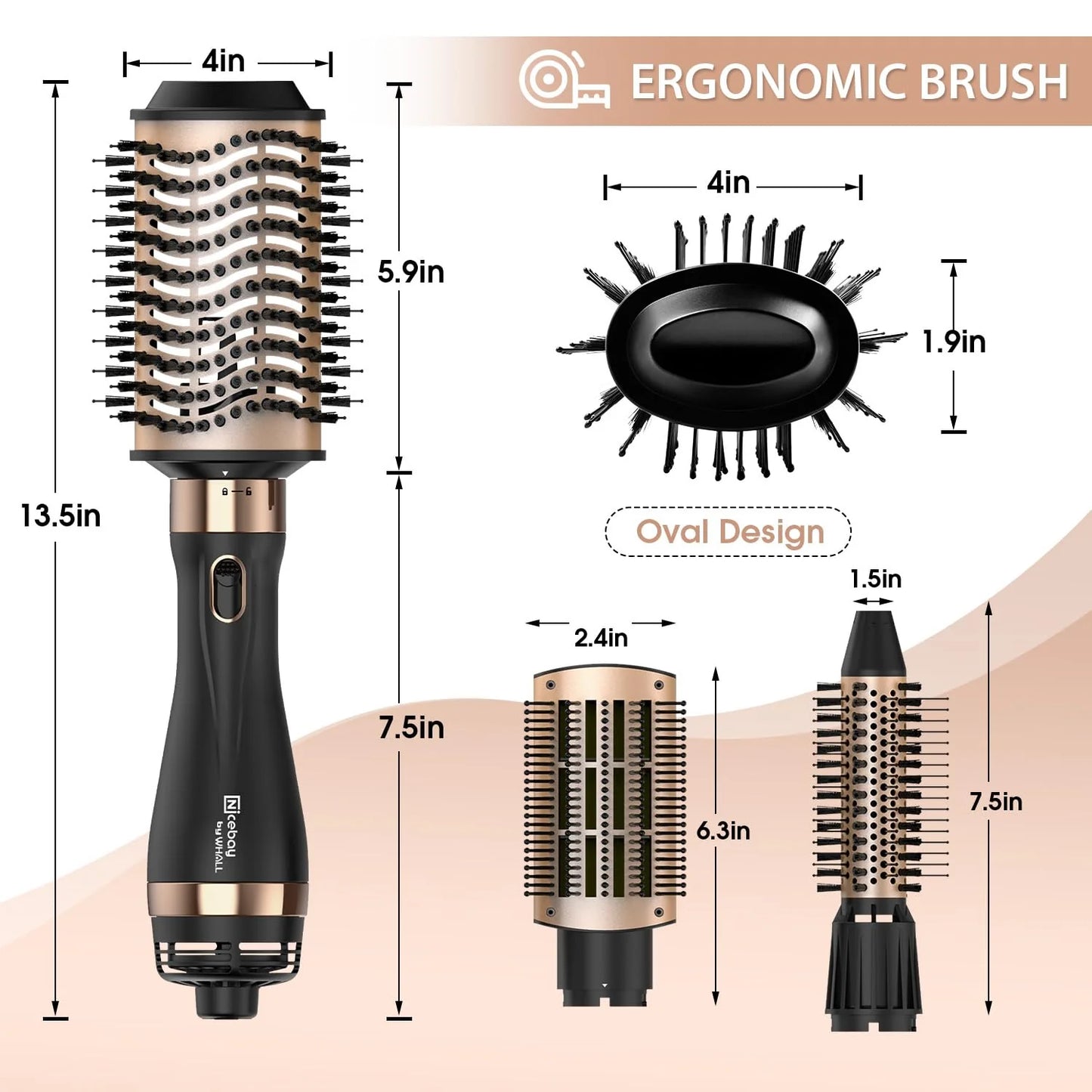 Nicebay Hair Dryer Brush Blow Dryer Brush in One