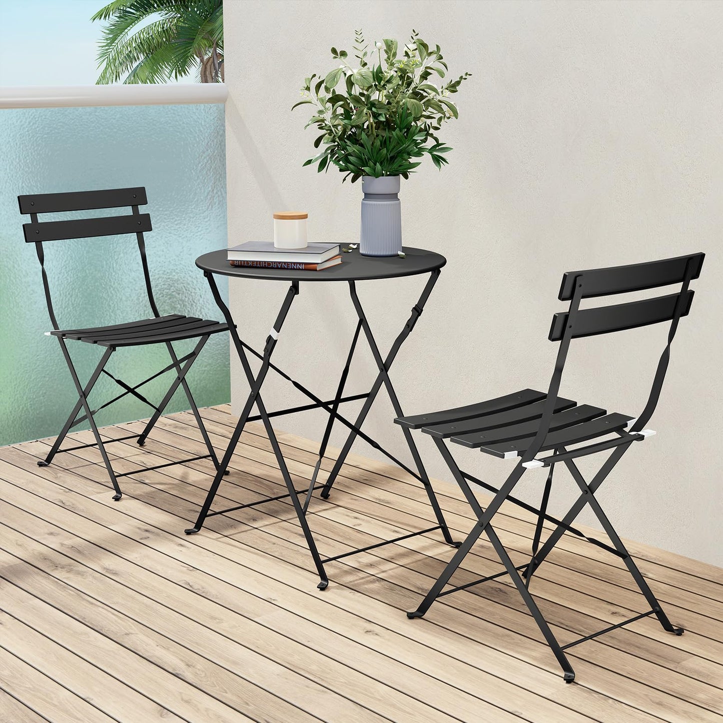 Grand patio 3-Piece Bistro Set Folding Outdoor Furniture Sets