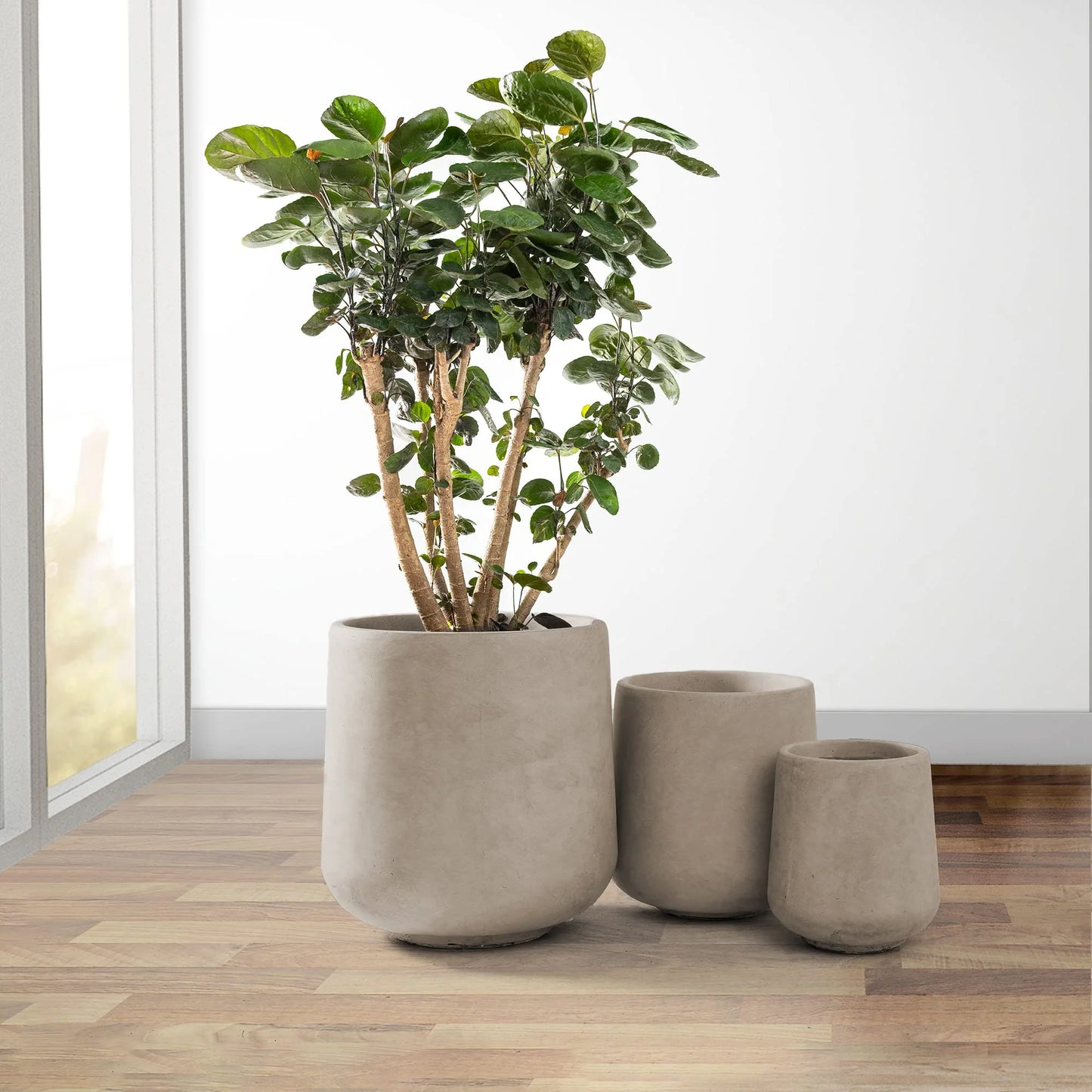 Kante 15.3"+11.6"+8.2" Dia Round Concrete Planter