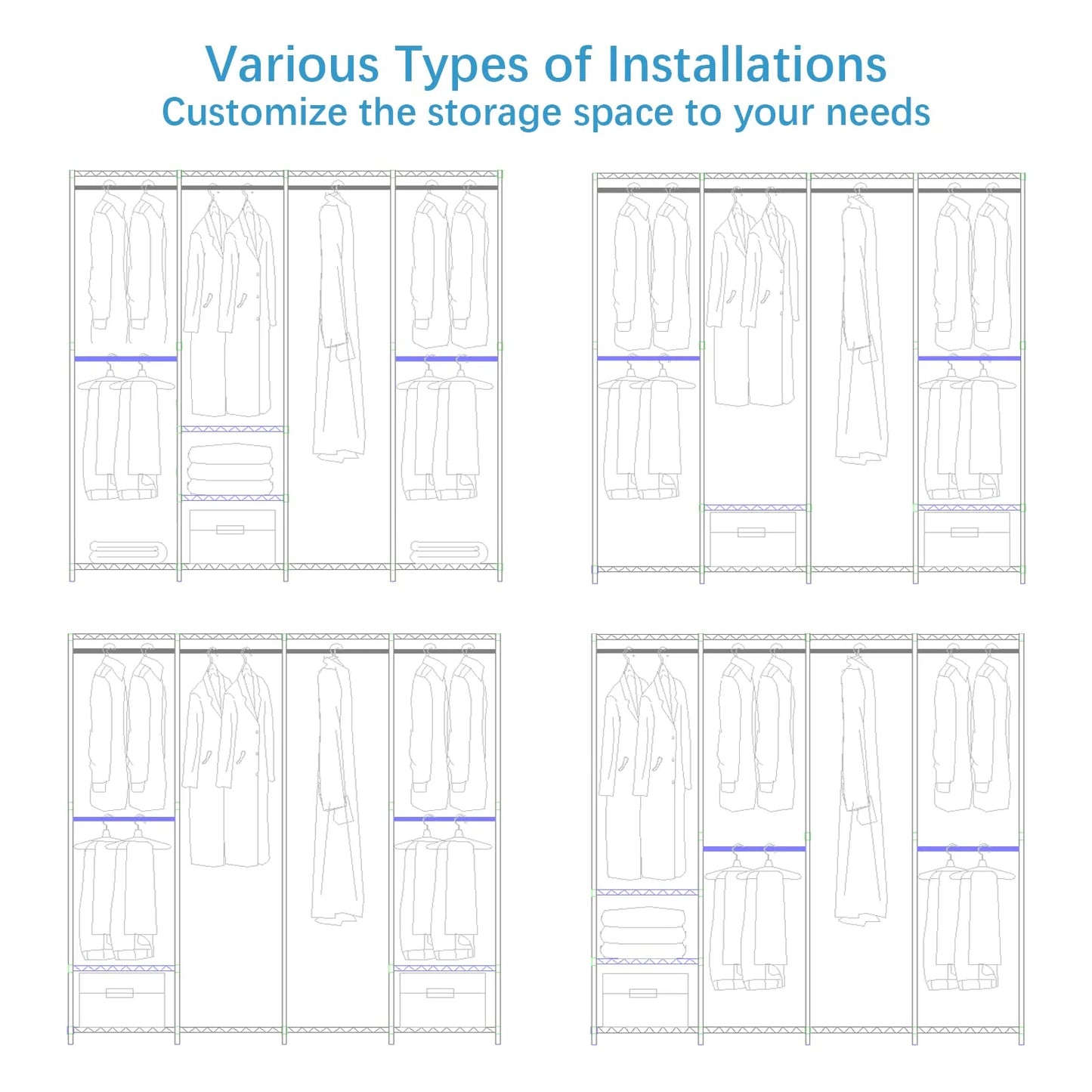 VIPEK Wire Garment Rack Heavy Duty Clothes Rack