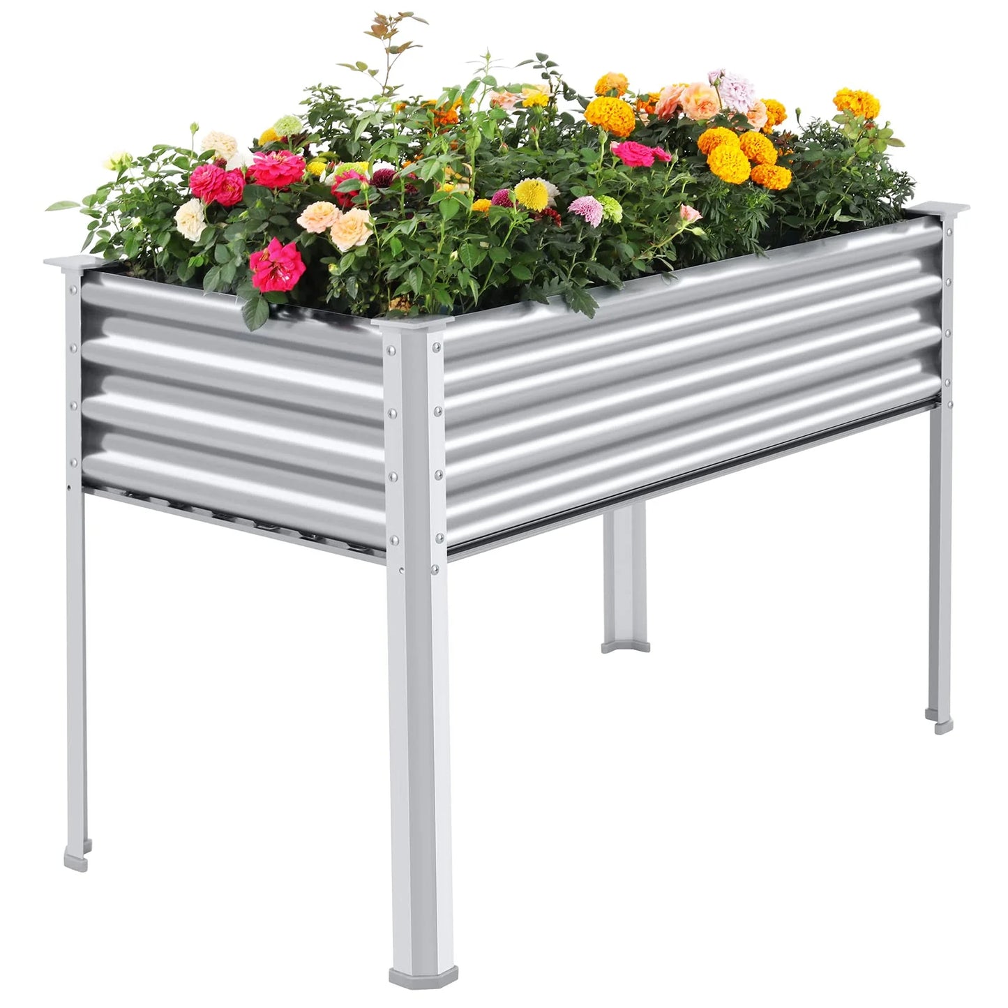 Land Guard Galvanized Raised Garden Bed with Legs