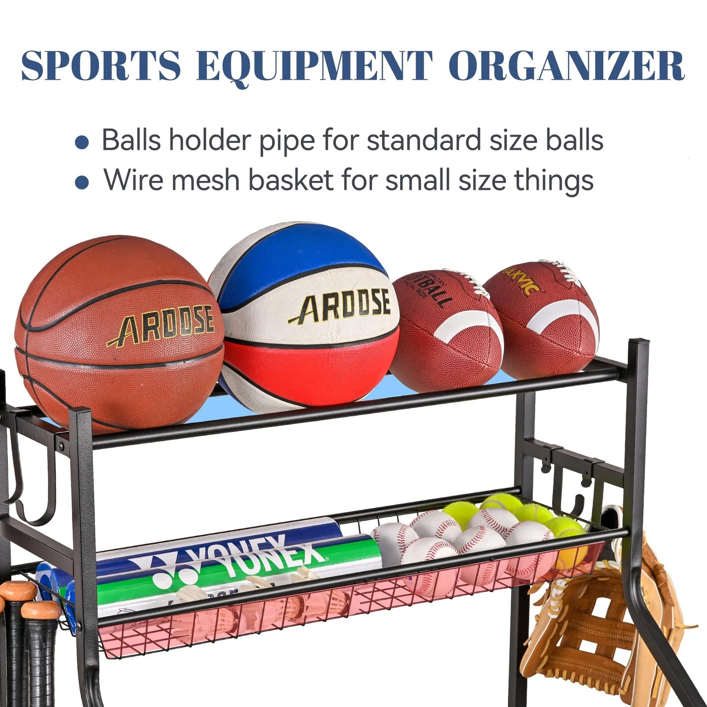 Mythinglogic Sports Equipment Garage Organizer