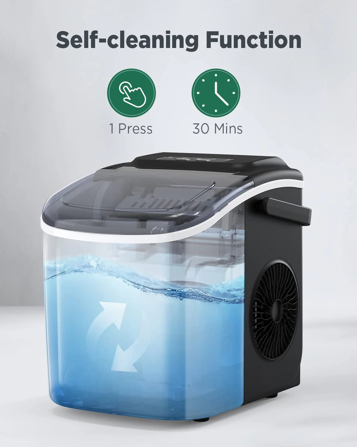 Silonn Countertop Ice Maker with Ice Scoop and Basket