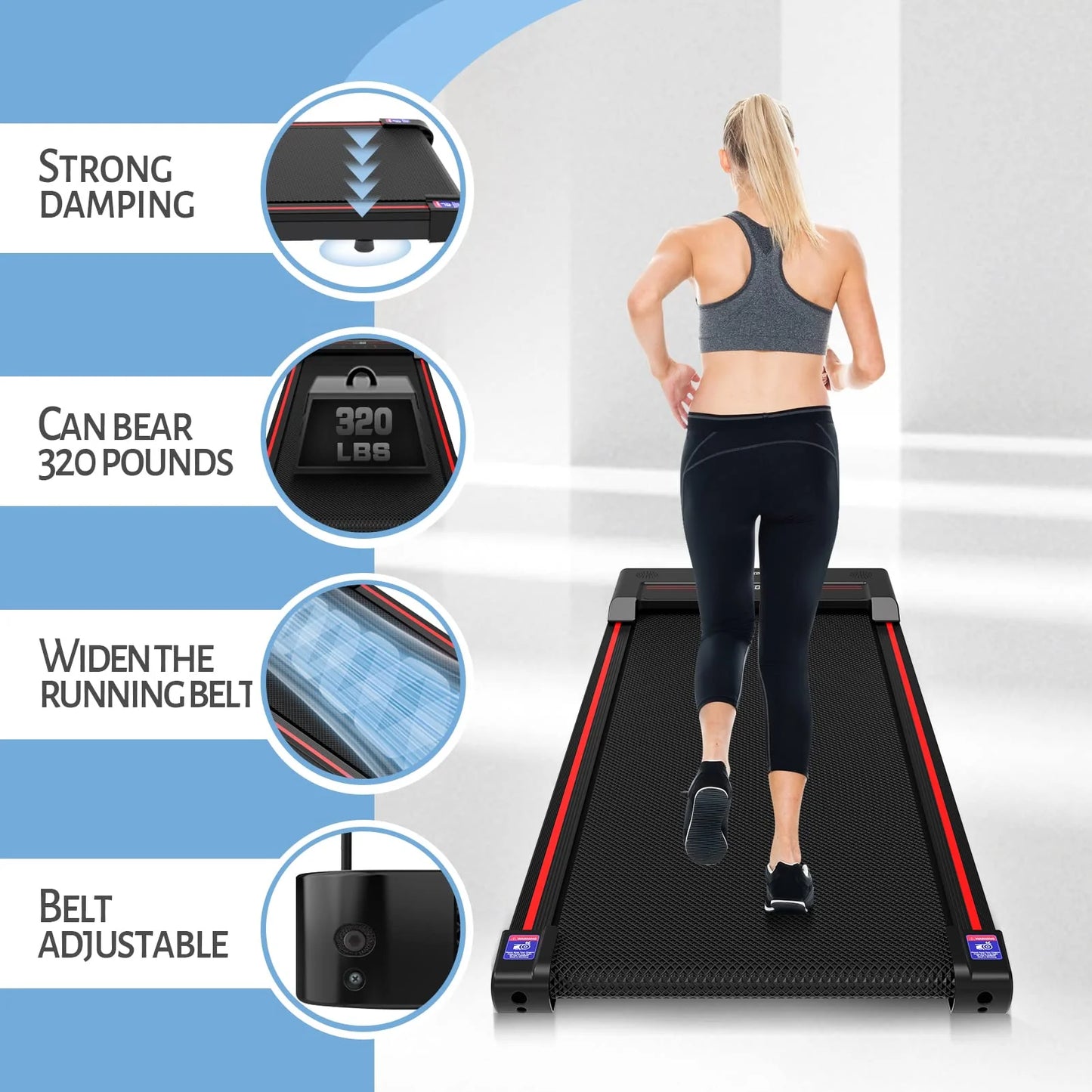 Sperax Walking Pad, Under Desk Treadmill for Home